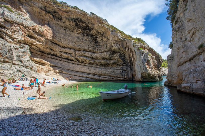 Blue Cave and Hvar Boat Tour: Small-Group from Split or Brac - Stiniva Cove, a short look rather than a beach day