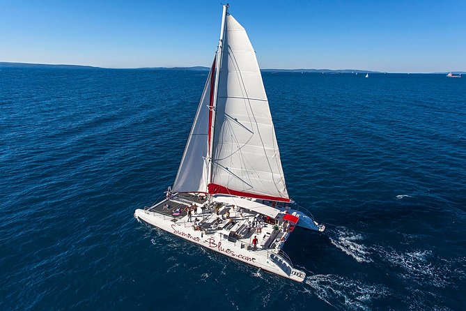 Blue Lagoon, Trogir & Čiovo catamaran tour with Food and Drinks - Blue Lagoon and Krknjasi Bay: your first swim