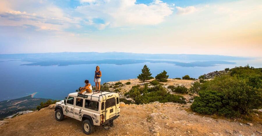 Brač: Island Exploration Tour by Four-Wheel Drive Jeep - Zlatni Rat is the famous beach stop