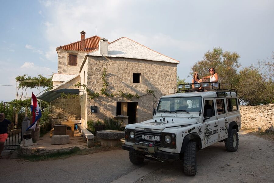 Brač: Island Exploration Tour by Four-Wheel Drive Jeep - Vidova Gora gives you Brač from above