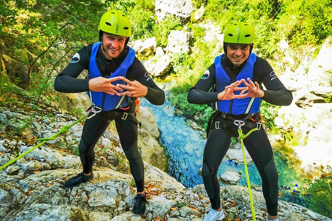 Cetina River Extreme Canyoning Adventure from Split or Zadvarje - The second 20-meter abseil