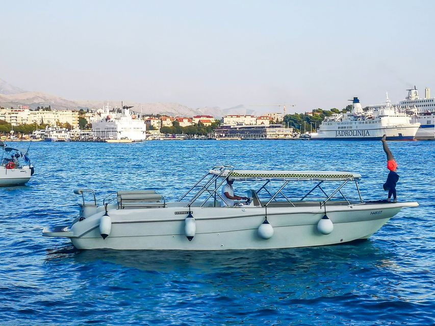 From Split: Blue Cave & 5 Islands with Vis & Hvar Boat Tour - Military ruins and sea caves along the coast