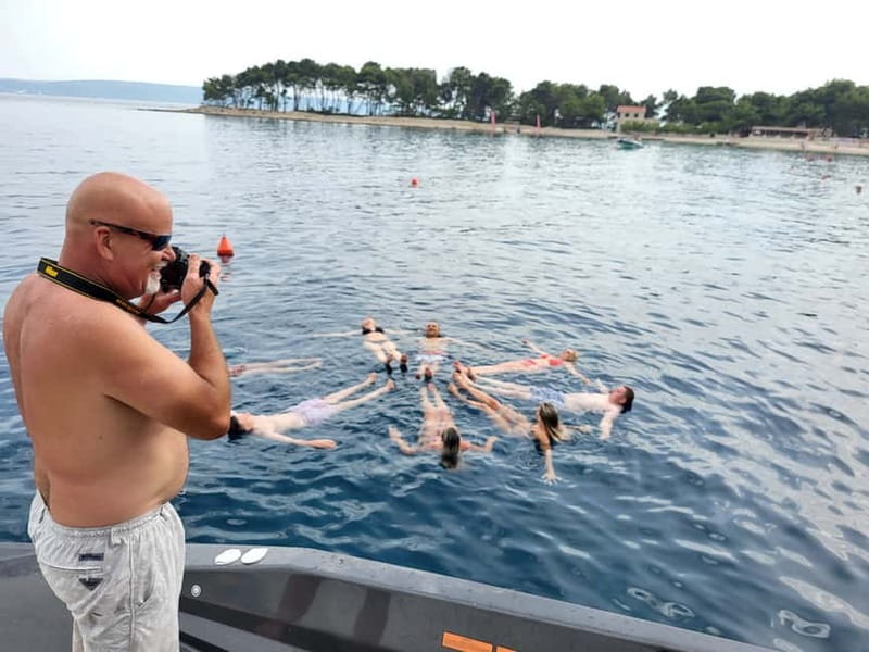 From Split: Blue Cave, Hvar, Mamma Mia, 5 Islands boat Tour - Stiniva Cove from the water