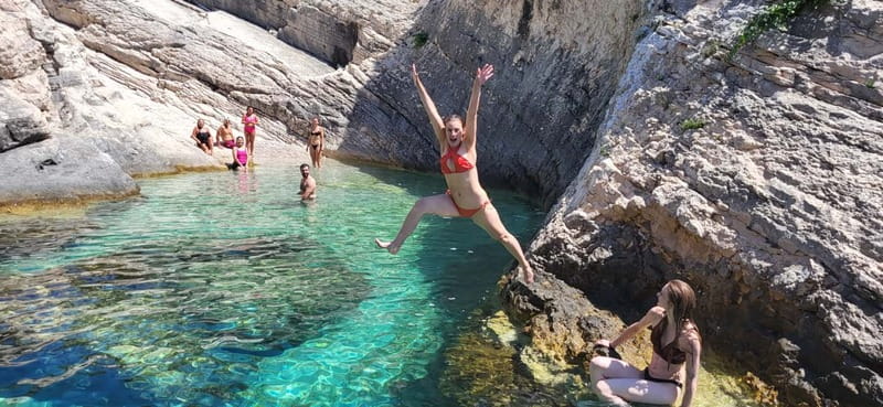 From Split: Blue Cave, Hvar, Mamma Mia, 5 Islands boat Tour - The Pakleni Islands on the way to Hvar