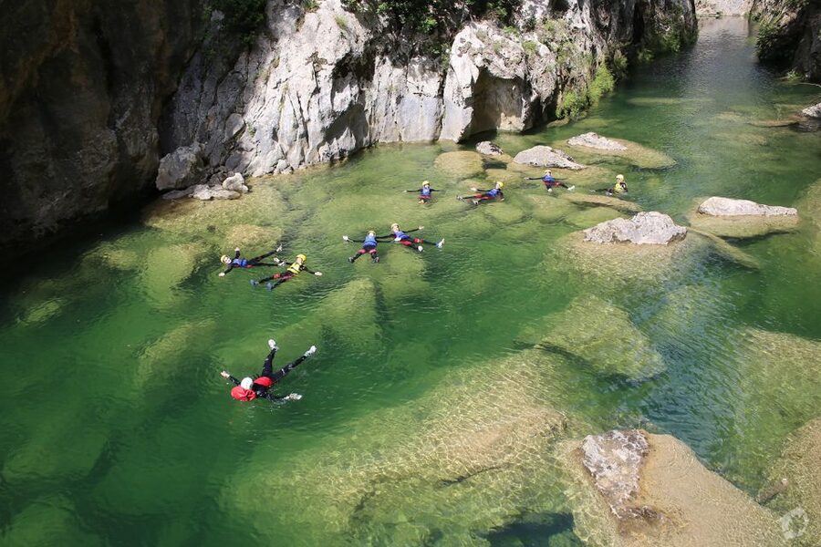 From Split: Canyoning on the Cetina River - Getting fitted in Zadvarje