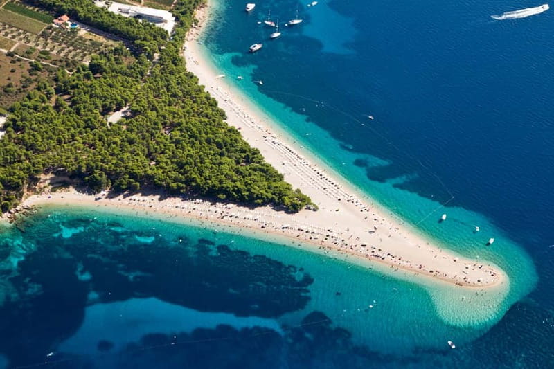From Split: Catamaran Cruise to Golden Horn & Brač island. - Two hours at Golden Horn Beach