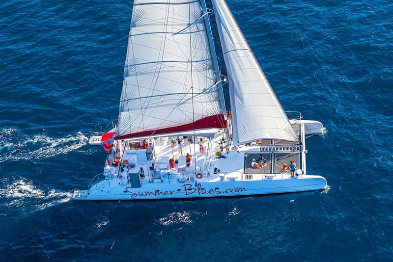 From Split: Catamaran Cruise to Golden Horn & Brač island. - Swimming at Lučice and the second bay