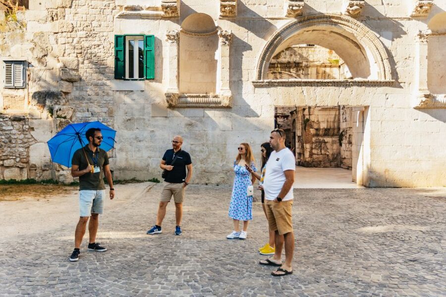 From Split: Half-Day Split & Trogir Small Group Guided Tour - Walking through Split’s Roman palace