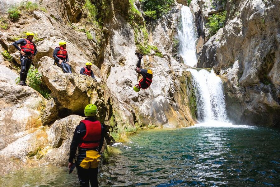 From Split/Šestanovac: Extreme Canyoning on Cetina River - Jumps, slides, and cold clear water