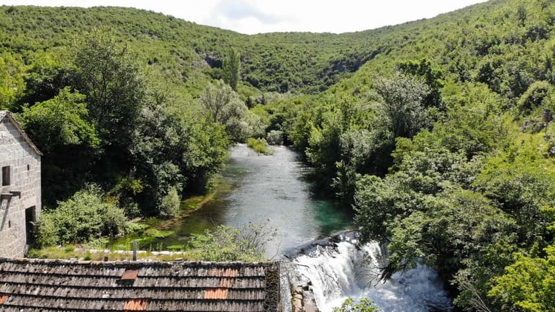 From Split: Three Rivers Quad Tour with Swimming and Lunch - Riding toward Grab and the old river mills
