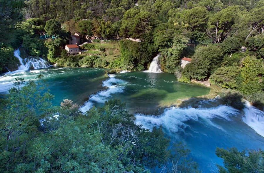 From Split & Trogir: Krka Waterfalls and Primošten - The drive from Split or Trogir