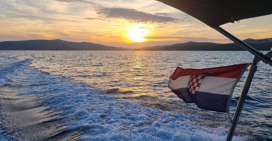 From Trogir: 3 islands half day tour with Blue Lagoon - Krknjaši Blue Lagoon: the main swimming stop