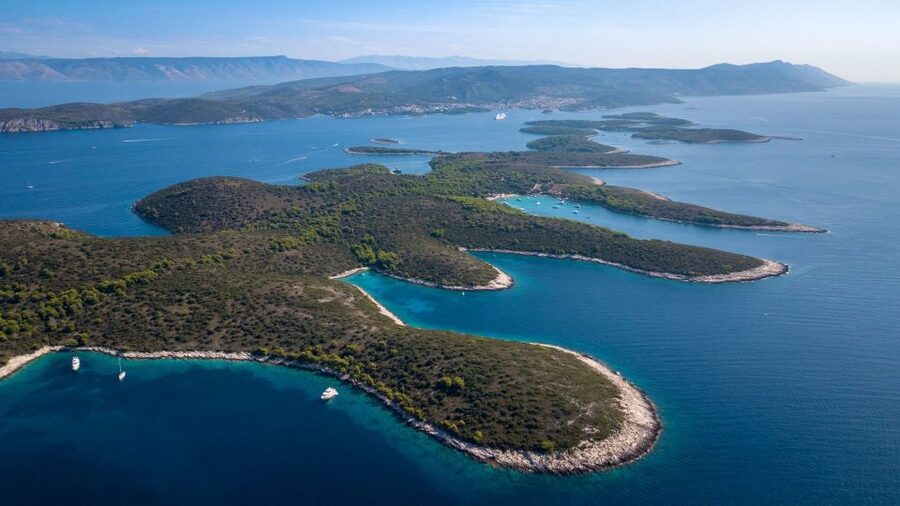 From Trogir/ Split: Hvar & Pakleni Islands Private Boat Tour - Milna gives the morning a quiet start