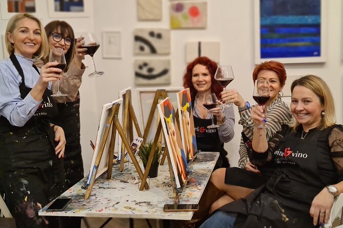 Painting party at Art Bottega - Paint & Wine Studio in Split - Why beginners usually get good results
