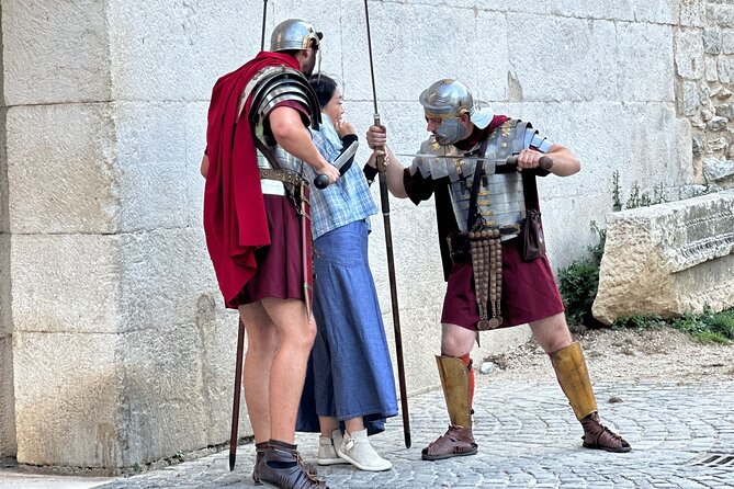 People of Split - meet the locals - Starting at the Split sign by Riva Harbor