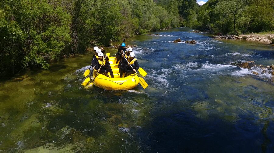 Rafting on the Cetina river - Safety briefing, equipment, and getting ready