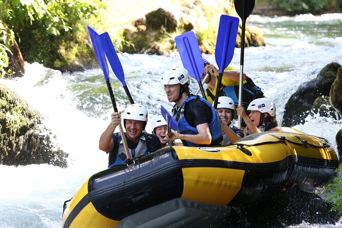 River Rafting from Split- Cliff Jumping- Cave Visit - Getting started with equipment and the river briefing