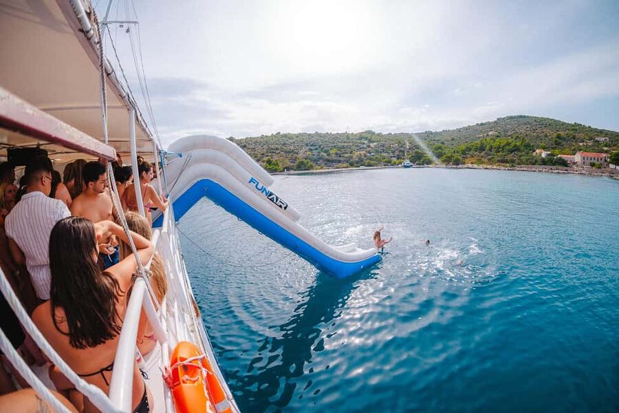 Split: Blue Lagoon Boat Party with Slide, Dj and After Party - Food, drinks, and what to pack