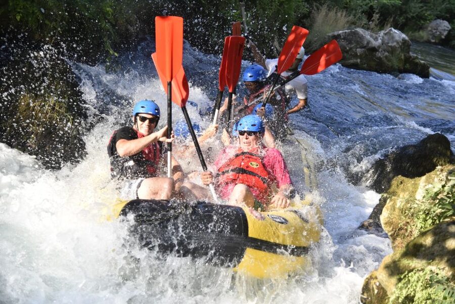 Split: Cetina River Rafting with Cliff Jumping Tour - Swimming beneath waterfalls and at Tisne Stine