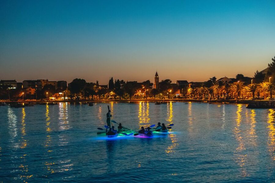 Split: Illuminated Evening Guided Kayaking Tour - Into the Žrnovnica River after sunset