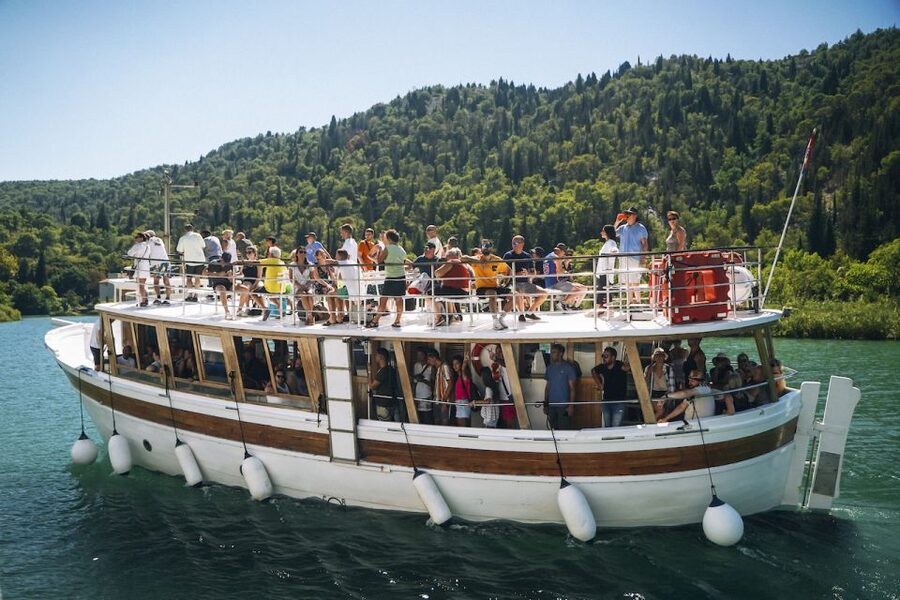 Split: Krka Waterfalls Tour, Boat Cruise, and Swimming - Jaruga hydroelectric power plant