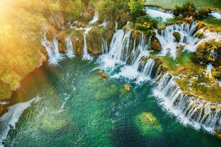 Split: Krka Waterfalls Trip with Boat Cruise and Swimming - Swimming, lunch, or old-town wandering in Primošten