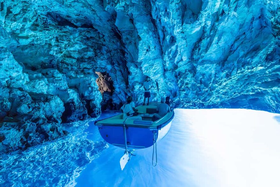 Split or Trogir: Blue Cave, Vis, and Hvar Speedboat Day Trip - The Blue Cave on Biševo
