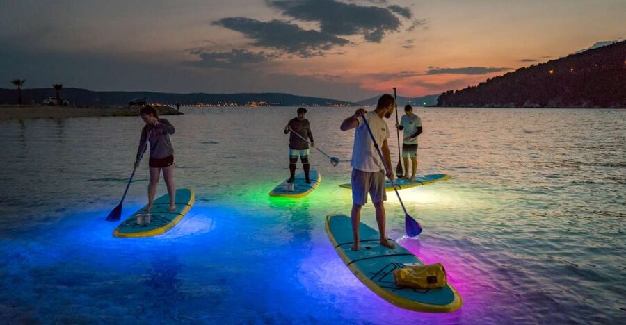 Split: Stand Up Paddleboard Night Glow Tour - Why the LED boards make this Split tour different