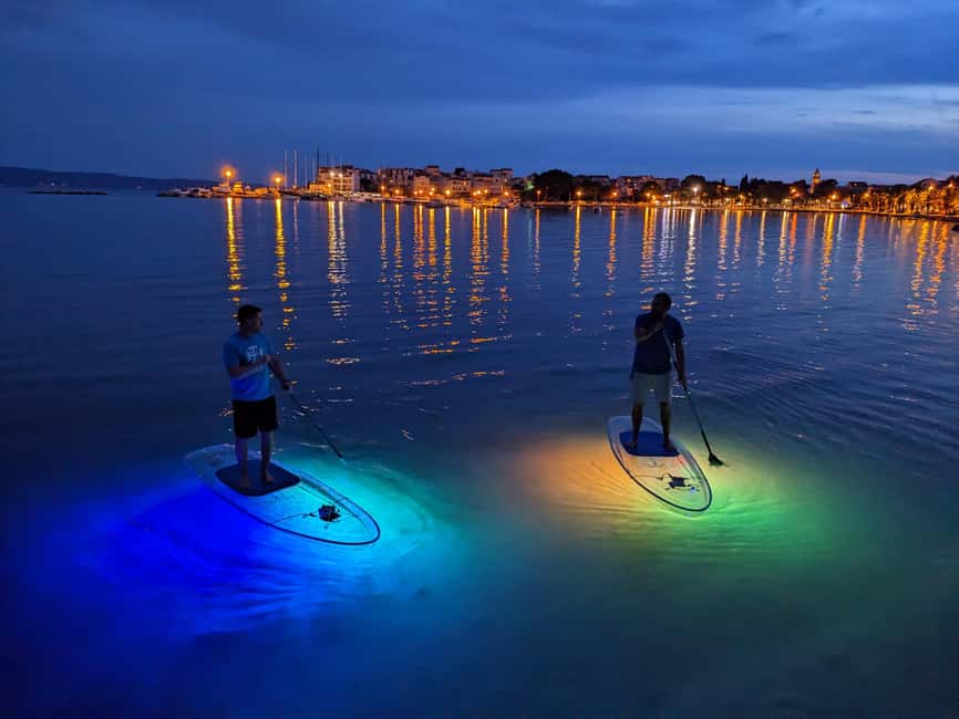 Split: Transparent SUP night Glow tour - Catching the last daylight on the sea