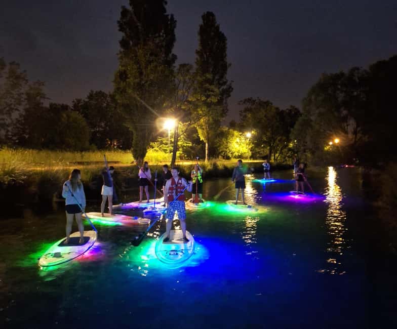Split: Transparent SUP night Glow tour - White rocks, old houses, and shoreline views