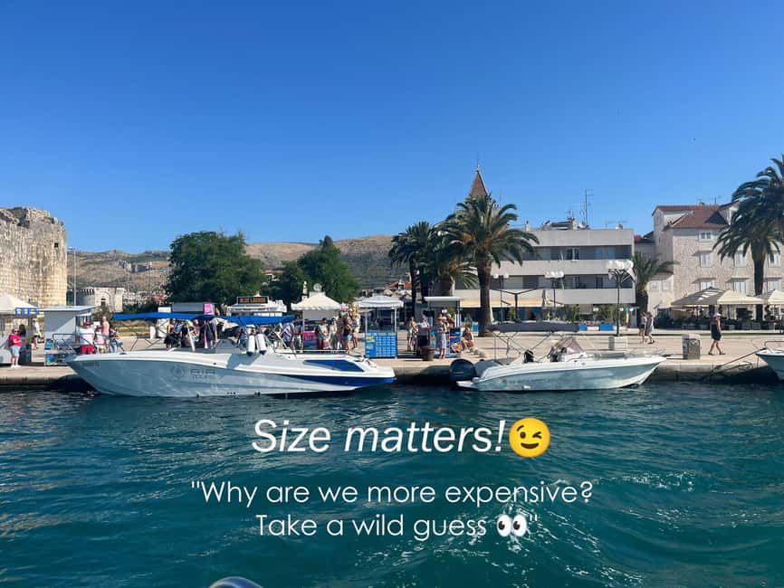 Split/Trogir: Half-Day(5 hours) 3-Island Speedboat Adventure - Blue Lagoon: ninety minutes for swimming and snorkeling