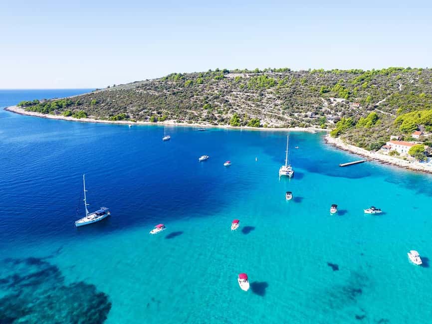 Trogir: Blue Lagoon, Maslinica, and Solinska Bay Boat Tour - Key points at a glance