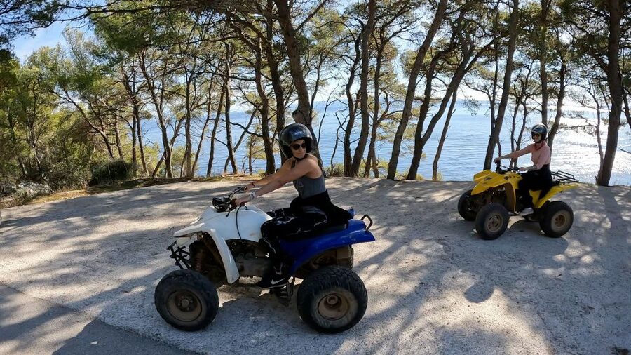 Trogir, Žedno: Čiovo Island 100% Off-Road Quad ATV Tour - Choosing the longer tour and its beach stop