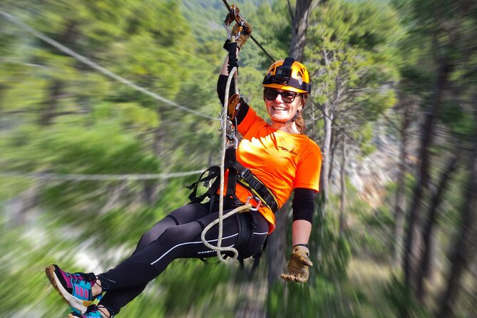 Zip line Tucepi - Six steel cables, not one quick thrill